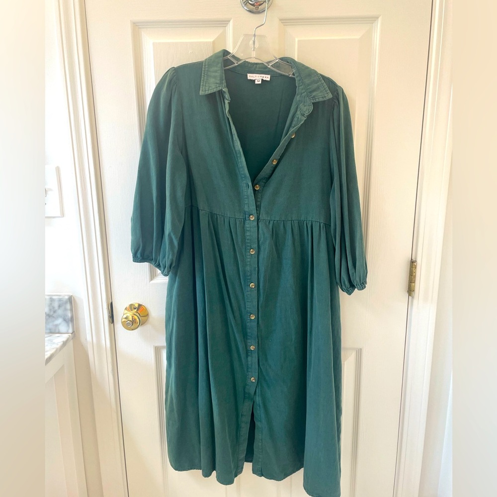 Green babydoll dress
